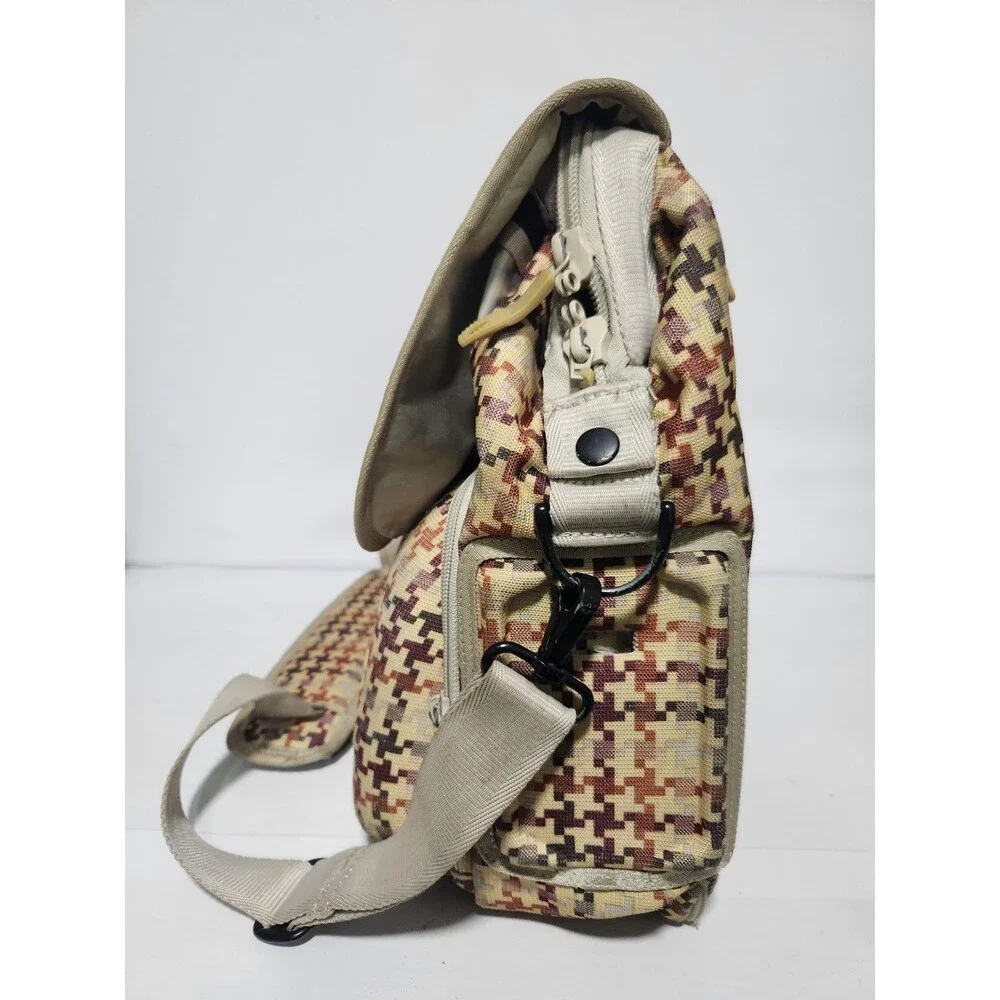 Vintage Burton Houndstooth Messenger Bag Y2K (Laptop, Diaper, Etc.) Multi-Pocket